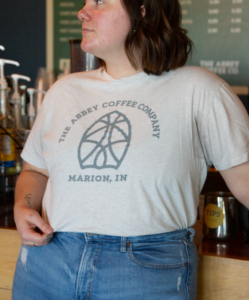 Abbey Coffee Company Teeshirt, Natural Heather