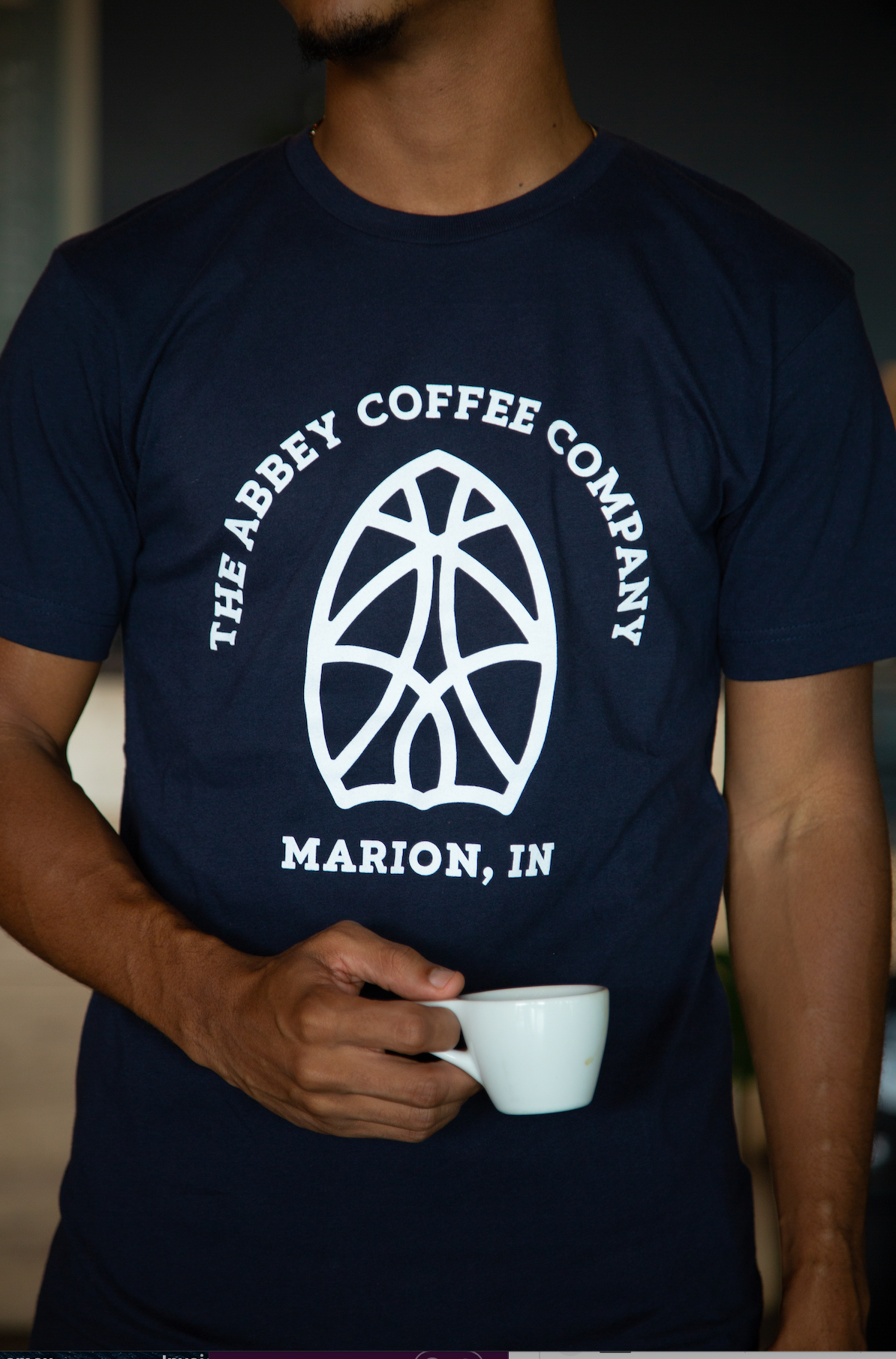 Abbey Coffee Company Tee, Navy